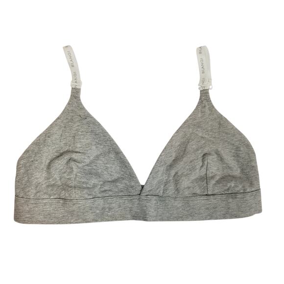 Blanqi Women's Gray Jersey Knit Adjustable Convertible Strap Nursing Bra XL - Picture 1 of 4